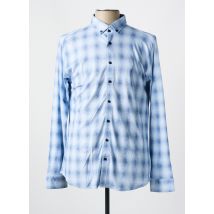 DESOTO - Chemise manches longues bleu en coton - Homme - Taille L - Modz