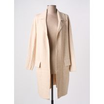 TANDEM - Gilet manches longues beige en viscose - Femme - Taille TU - Modz