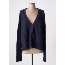 BELLA JONES - Gilet manches longues bleu en merinos - Femme - Taille 40 - Modz