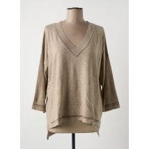 MARINA V - Pull beige en polyester - Femme - Taille 42 - Modz