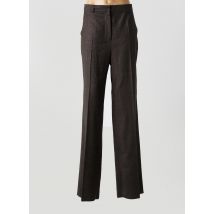 MAX MARA - Pantalon droit gris en laine vierge - Femme - Taille 42 - Modz