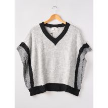 STUDIO PARISIEN - Pull gris en acrylique - Femme - Taille TU - Modz