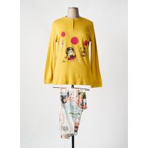MUSLHER - Pyjama jaune en coton - Femme - Taille 44 - Modz