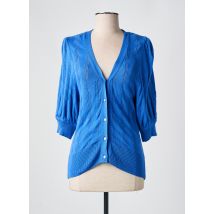 I.CODE (By IKKS) - Gilet manches longues bleu en viscose - Femme - Taille 38 - Modz