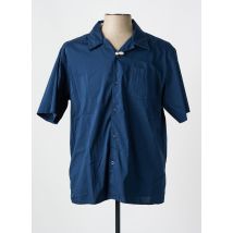 FIL NOIR - Chemise manches courtes bleu en coton - Homme - Taille XL - Modz