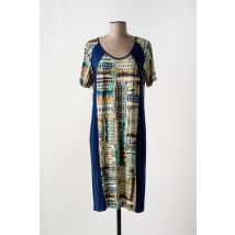 I.ODENA - Robe mi-longue bleu en viscose - Femme - Taille 44 - Modz