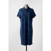 I.ODENA - Robe mi-longue bleu en coton - Femme - Taille 40 - Modz