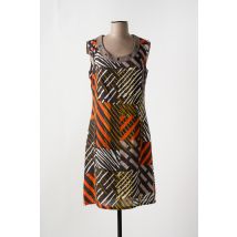 IMPULSION - Robe mi-longue marron en lin - Femme - Taille 44 - Modz