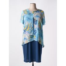 GREGORY PAT - Robe mi-longue bleu en polyester - Femme - Taille 54 - Modz