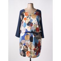 ZELI - Robe mi-longue bleu en viscose - Femme - Taille 50 - Modz