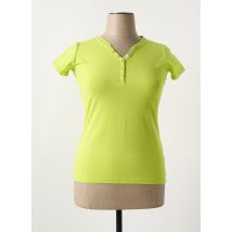 S.QUISE - T-shirt vert en coton - Femme - Taille 48 - Modz