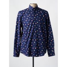 CARLOS CORDOBA - Chemise manches longues bleu en coton - Homme - Taille M - Modz