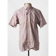 CHATEL - Chemise manches courtes marron en lin - Homme - Taille M - Modz