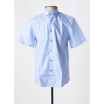CARLOS CORDOBA - Chemise manches courtes bleu en coton - Homme - Taille M - Modz