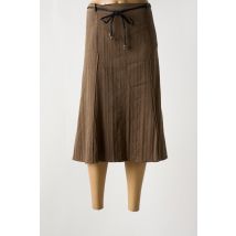 MASSY - Jupe mi-longue marron en viscose - Femme - Taille 46 - Modz