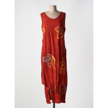 GARUDA GARUZO - Robe longue orange en viscose - Femme - Taille 38 - Modz