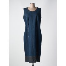 LES MARINS DE JAC JAC - Robe mi-longue bleu en coton - Femme - Taille 40 - Modz