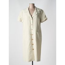 PANDOLFI - Robe mi-longue vert en lin - Femme - Taille 40 - Modz