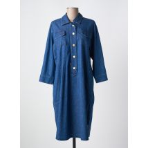 PANDOLFI - Robe mi-longue bleu en coton - Femme - Taille 40 - Modz