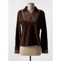 JAC JAC - Polo marron en coton - Femme - Taille 40 - Modz