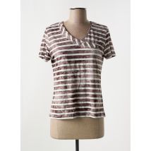 LES MARINS DE JAC JAC - T-shirt marron en viscose - Femme - Taille 40 - Modz