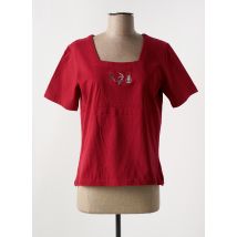LES MARINS DE JAC JAC - T-shirt rouge en coton - Femme - Taille 40 - Modz