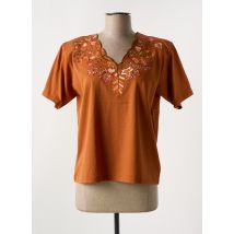 ALOHA - T-shirt orange en polyester - Femme - Taille 38 - Modz
