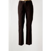 JAC JAC - Pantalon droit marron en coton - Femme - Taille 38 - Modz