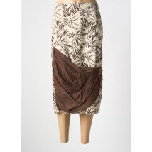 JAC JAC - Jupe mi-longue marron en coton - Femme - Taille 38 - Modz