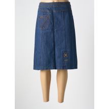 JAC JAC - Jupe mi-longue bleu en coton - Femme - Taille 38 - Modz
