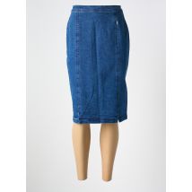PANDOLFI - Jupe mi-longue bleu en coton - Femme - Taille 40 - Modz