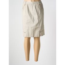 EVER EASY BY JAC JAC - Jupe mi-longue beige en coton - Femme - Taille 38 - Modz