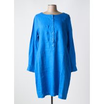 ZILCH - Robe mi-longue bleu en lin - Femme - Taille 44 - Modz