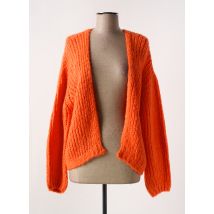 OUI - Gilet manches longues orange en acrylique - Femme - Taille 40 - Modz