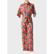 CHICOSOLEIL - Combi-pantalon rose en coton - Femme - Taille 36 - Modz