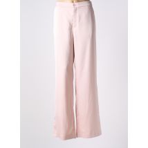 ATTENTIF - Pantalon large rose en polyester - Femme - Taille 42 - Modz