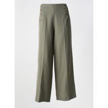RUE DES ABBESSES - Pantalon droit vert en polyester - Femme - Taille 40 - Modz