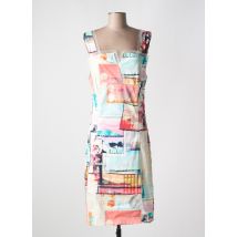 QUATTRO - Robe mi-longue bleu en coton - Femme - Taille 42 - Modz