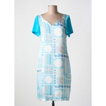 QUATTRO - Robe mi-longue bleu en polyester - Femme - Taille 40 - Modz