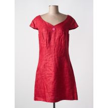 QUATTRO - Robe courte rouge en lin - Femme - Taille 38 - Modz
