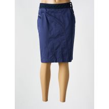 QUATTRO - Jupe mi-longue bleu en coton - Femme - Taille 42 - Modz