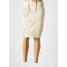 QUATTRO - Jupe mi-longue beige en coton - Femme - Taille 40 - Modz