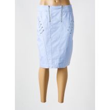 QUATTRO - Jupe mi-longue bleu en coton - Femme - Taille 40 - Modz