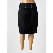 QUATTRO - Jupe mi-longue noir en lin - Femme - Taille 38 - Modz