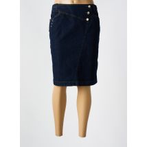 QUATTRO - Jupe mi-longue bleu en coton - Femme - Taille 38 - Modz