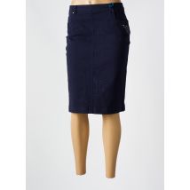 QUATTRO - Jupe mi-longue bleu en coton - Femme - Taille 38 - Modz