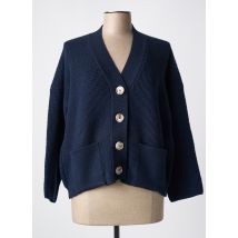 MARIA BELLENTANI - Gilet manches longues bleu en acrylique - Femme - Taille 42 - Modz