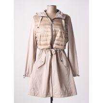 WHITE LABEL - Manteau long beige en polyamide - Femme - Taille 42 - Modz