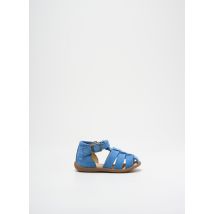 POM D'API - Sandales/Nu pieds bleu en cuir - Garçon - Taille 19 - Modz
