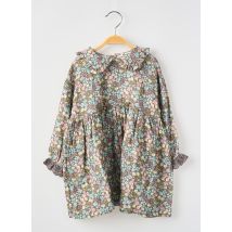 TOCOTO VINTAGE - Robe mi-longue gris en coton - Fille - Taille TU - Modz